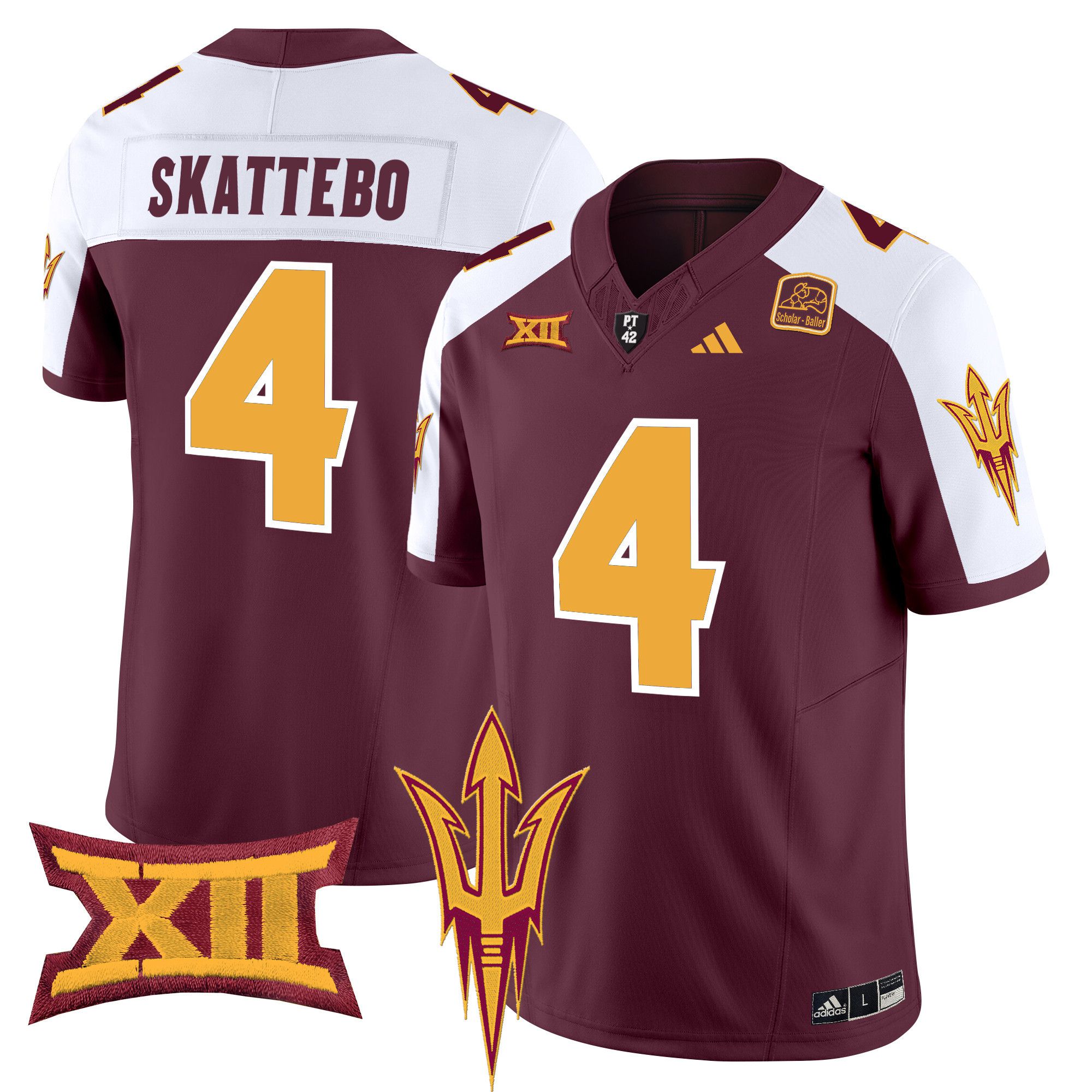 Men Arizona State Sun Devils #4 Skattebo Red 2024 Vapor Limited NCAA Jersey